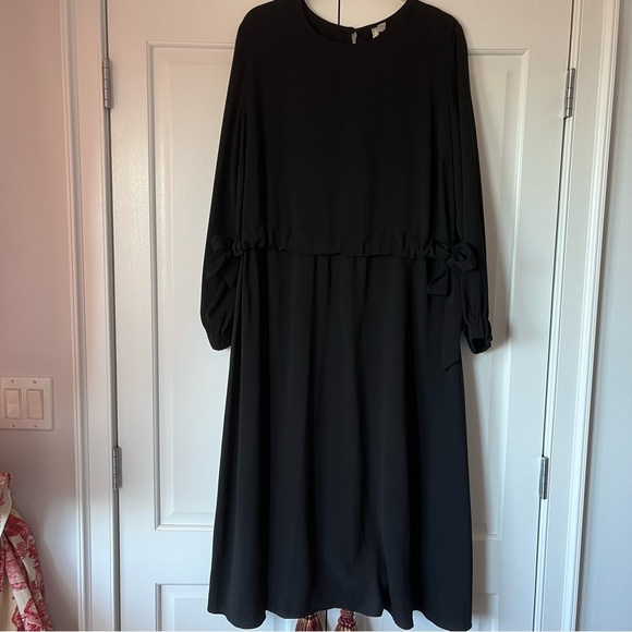 ASOS Black Dress w/ Adjustable Waist Size 14 Pre Loved. - Picture 4 of 4